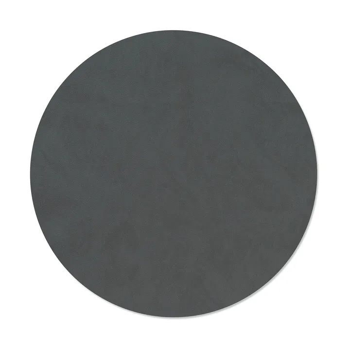 Nupo placemat - Anthracite, circle, L - LIND DNA