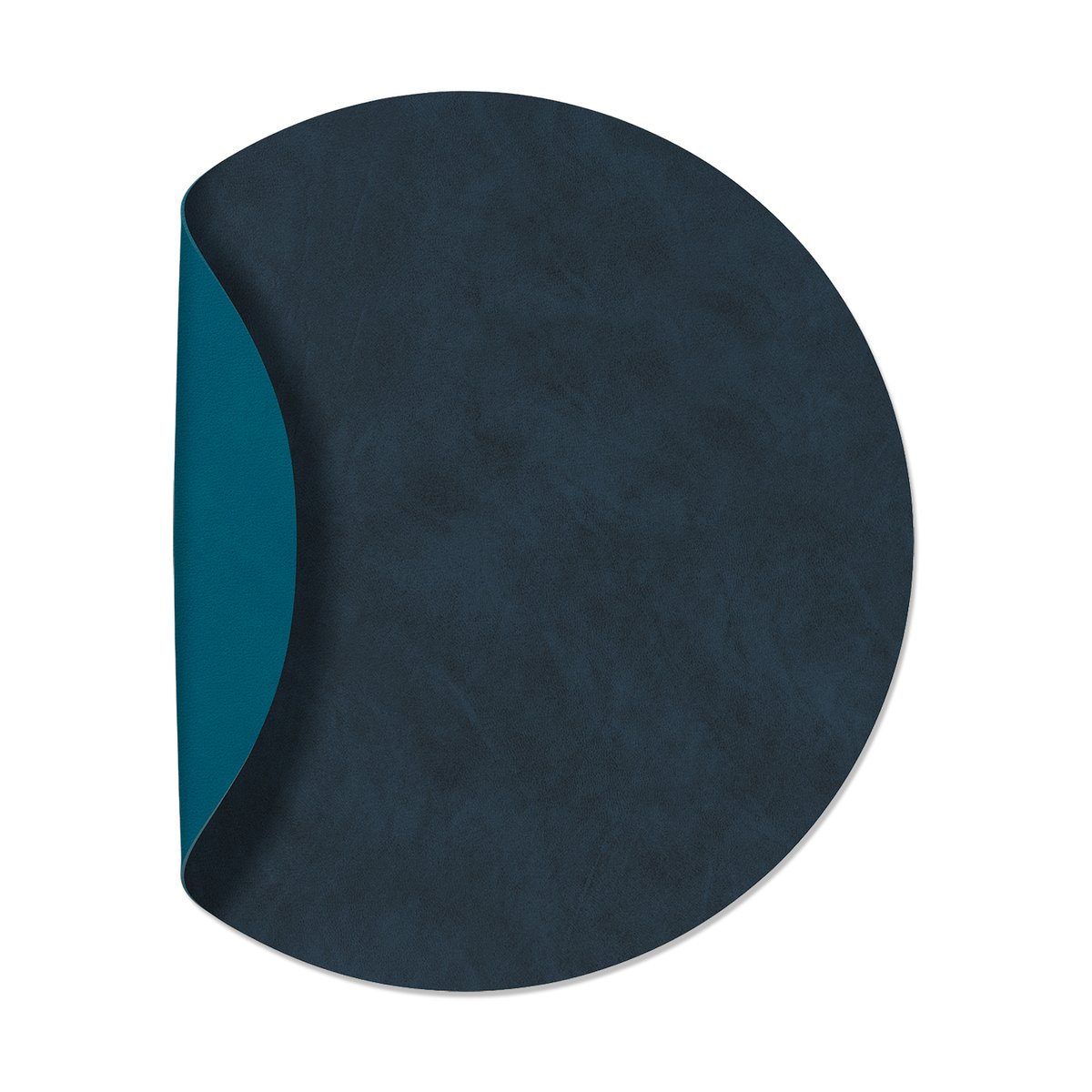 LIND DNA Nupo placemat circle reversible XL 1 pcs Midnight blue-petrol