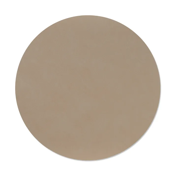 Nupo placemat - Clay brown, circle, L - LIND DNA