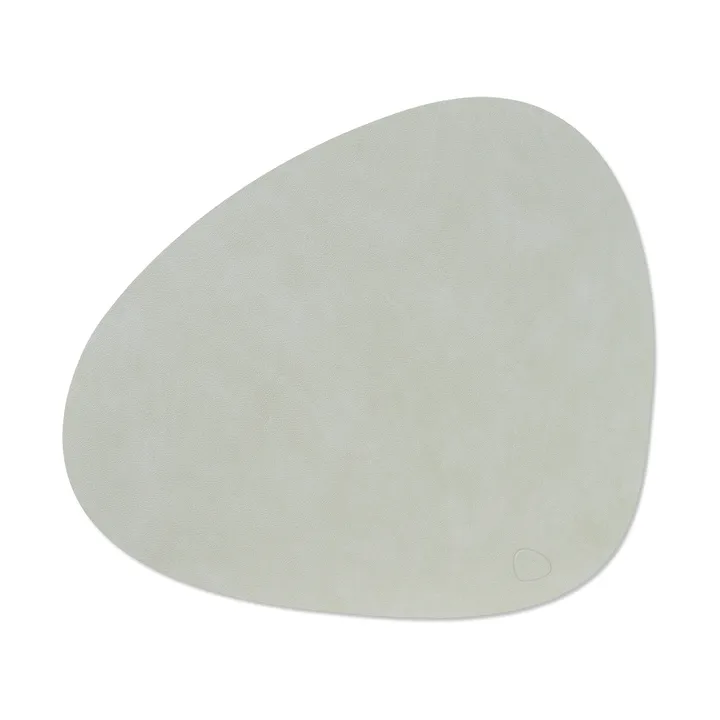 Nupo placemat curve L - Metallic (stone grey), 44x37 cm - LIND DNA