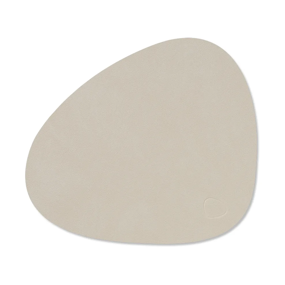 LIND DNA Nupo placemat curve S Oyster white | Scandinavian Design | Placemats | Grey