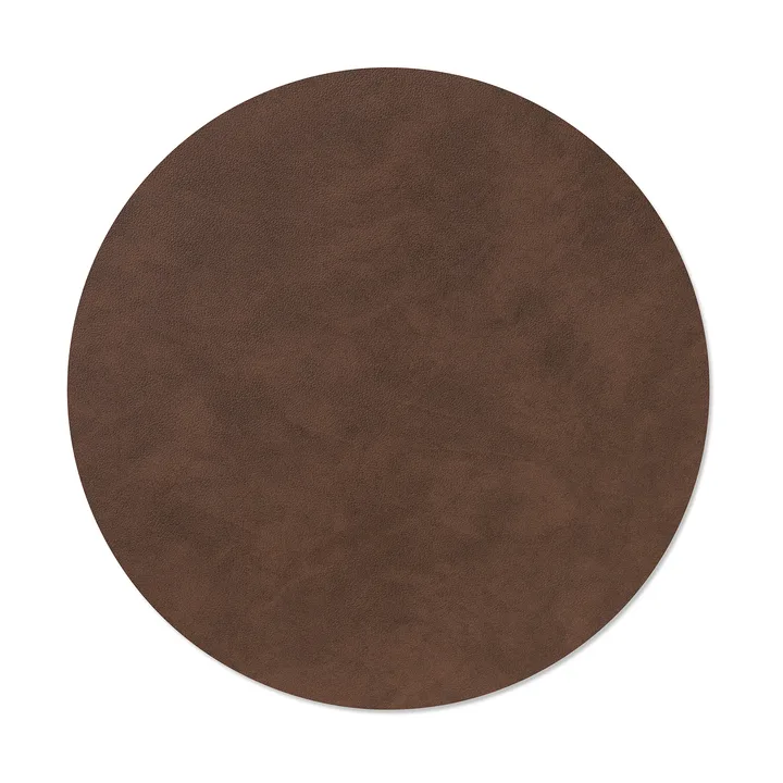 Nupo placemat - Dark brown, circle, L - LIND DNA