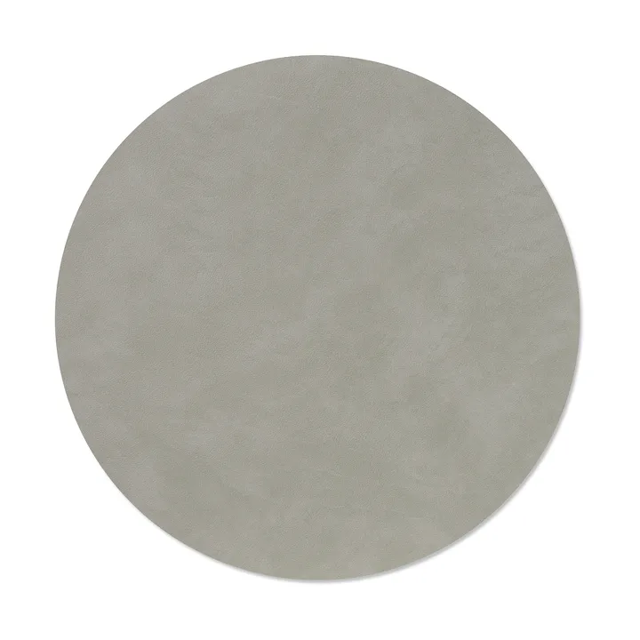 Nupo placemat - Light grey, circle, L, Ø38 cm - LIND DNA