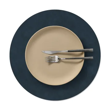 Nupo placemat - Midnight blue, circle, L - LIND DNA
