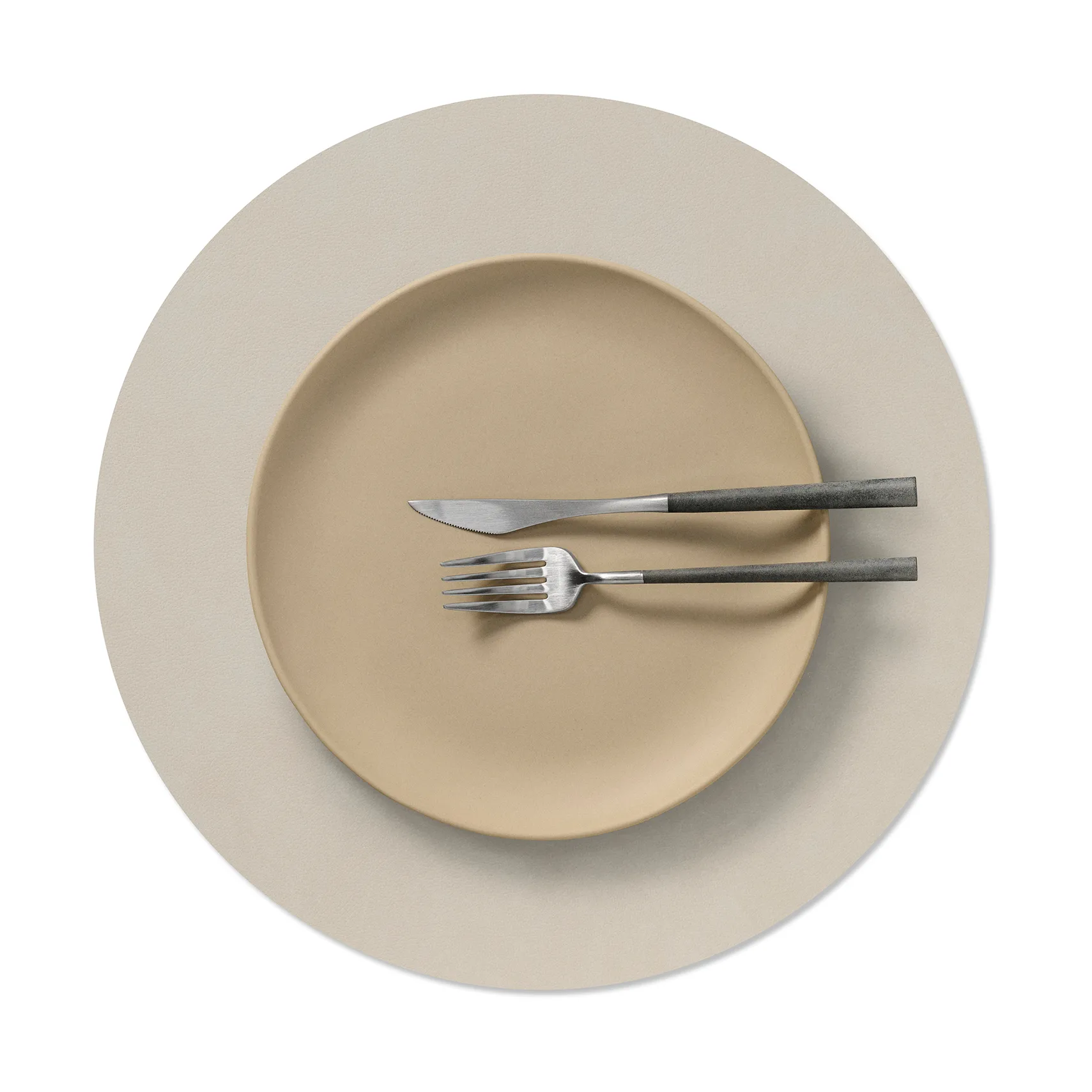 Nupo placemat, Oyster white, circle, L LIND DNA