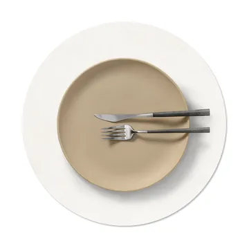 Nupo placemat - Pure white, circle, L - LIND DNA