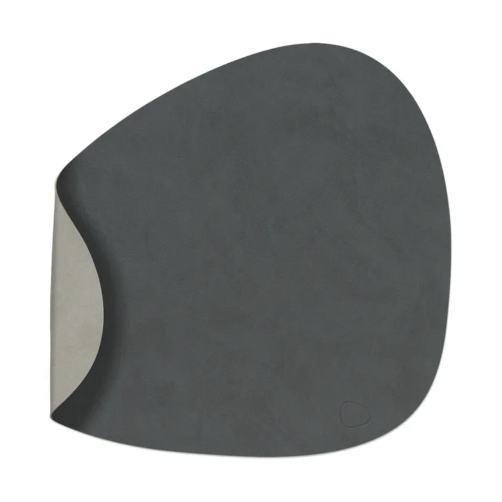 Nupo placemat reversible curve L 1 pc - anthracite-light grey, 44x37 cm - LIND DNA