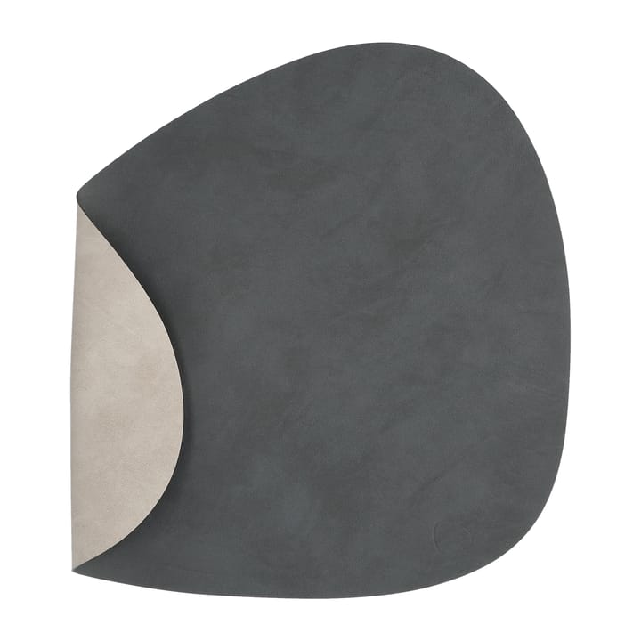 Nupo placemat reversible curve L 1 pc - anthracite-light grey - LIND DNA