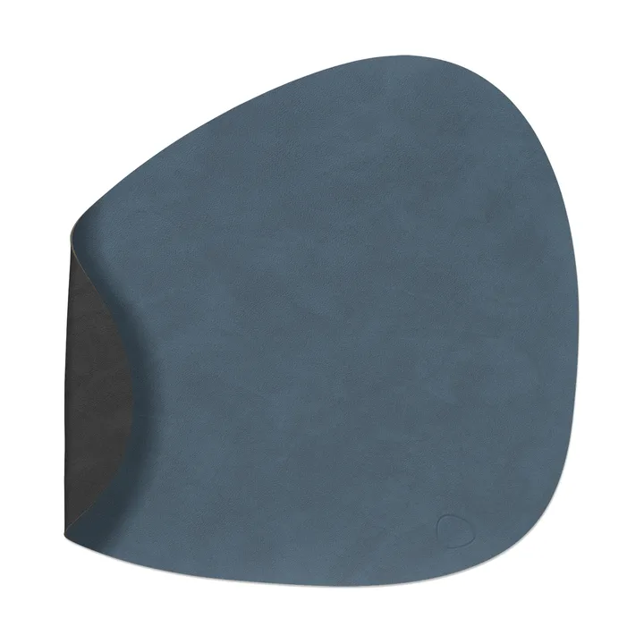 Nupo placemat reversible curve L 1 pc - Dark blue-black, 44x37 cm - LIND DNA