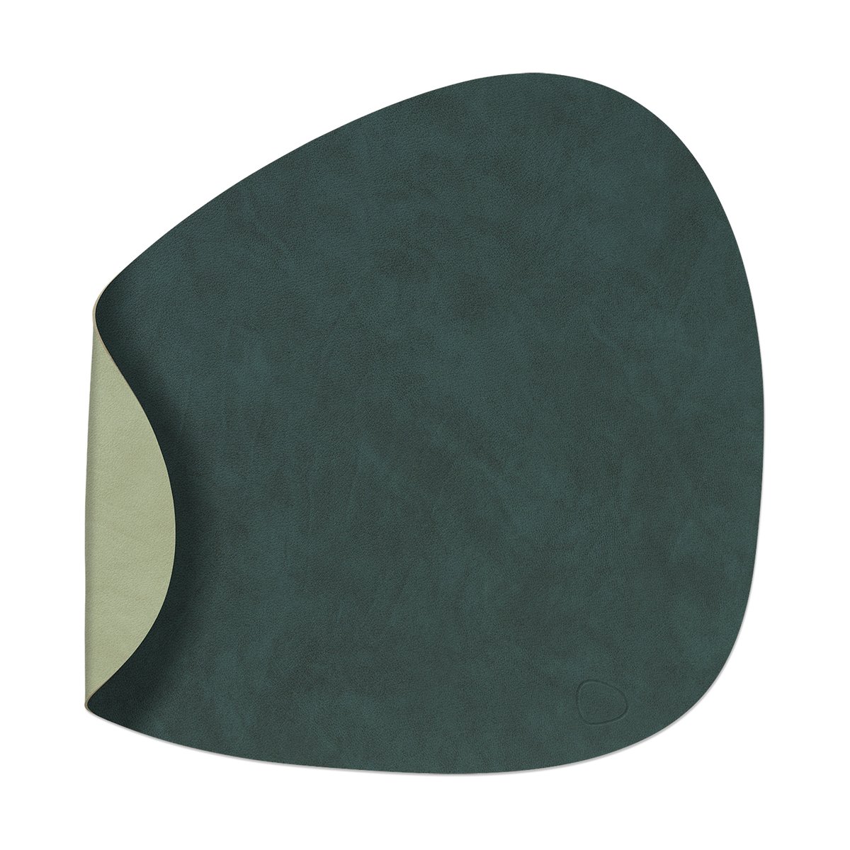 LIND DNA Nupo placemat reversible curve L 1 pc Dark green-olive green
