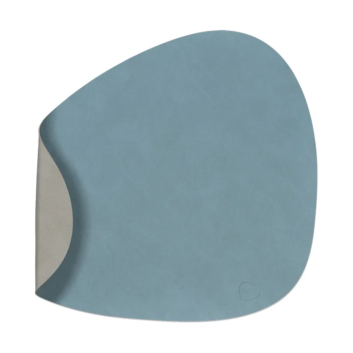 Nupo placemat reversible curve L 1 pc - light blue-light grey, 44x37 cm - LIND DNA
