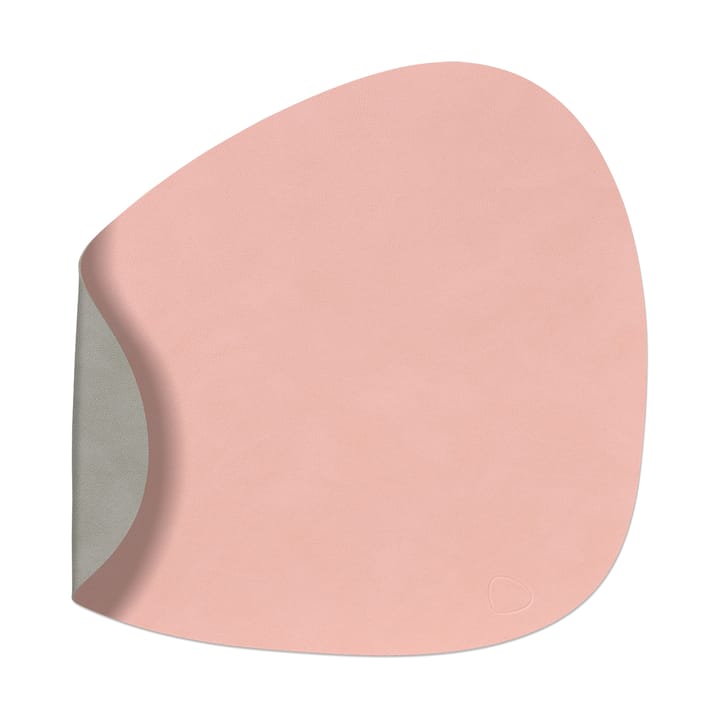 Nupo placemat reversible curve L 1 pc, rosa-light grey LIND DNA