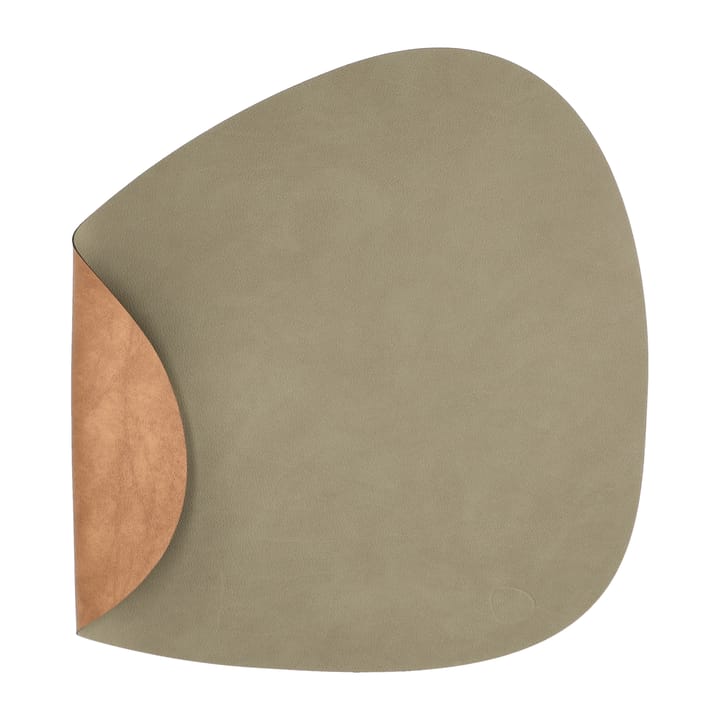 Nupo placemat reversible curve L 1 pcs - Army green-nature - LIND DNA