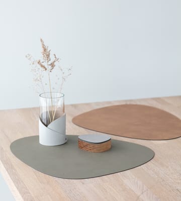 Nupo placemat reversible curve L 1 pcs - Army green-nature - LIND DNA