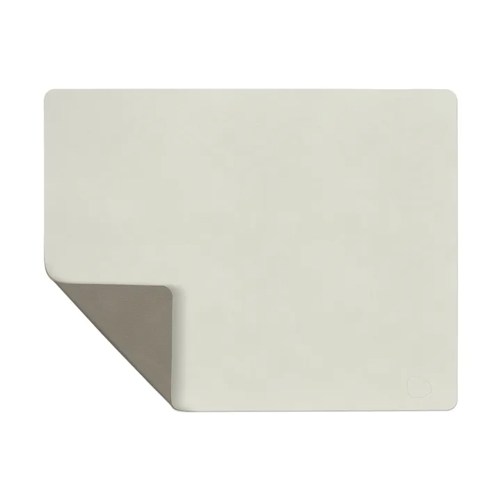 Nupo placemat reversible square L 1 pc - Linen-Flint grey, 45x35 cm - LIND DNA