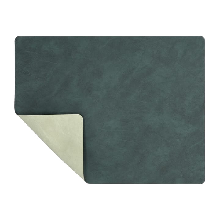 Nupo placemat reversible square L 1 pcs - Dark green-olive green - LIND DNA