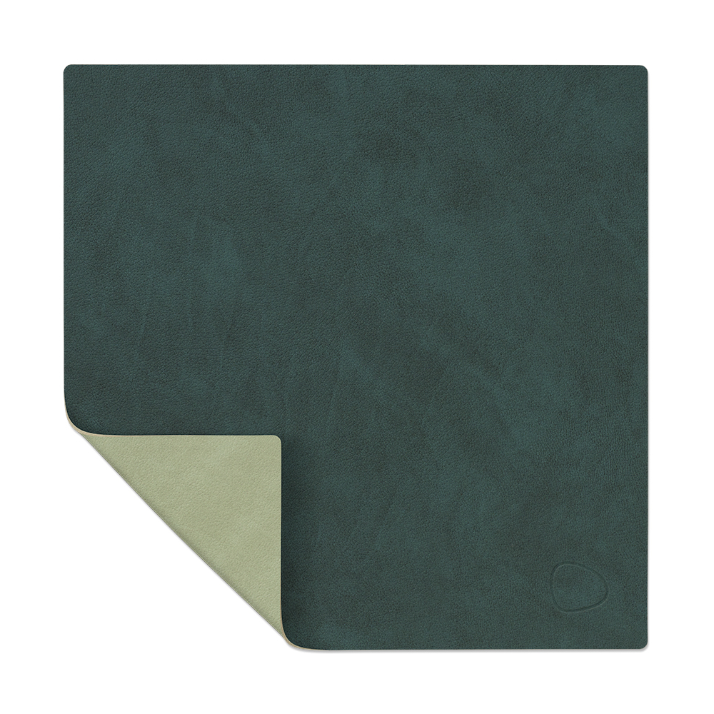 LIND DNA Nupo placemat square reversible S 1 pcs Dark green-olive green