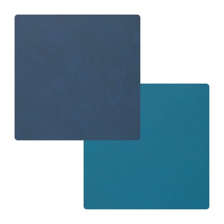 Nupo placemat square reversible S 1 pcs - Midnight blue-petrol - LIND DNA