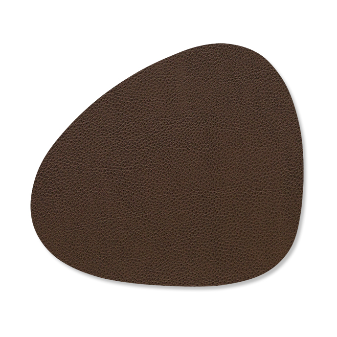 LIND DNA Serene coaster curve 11x13 cm Hazel | Scandinavian Design | Coasters | Brown
