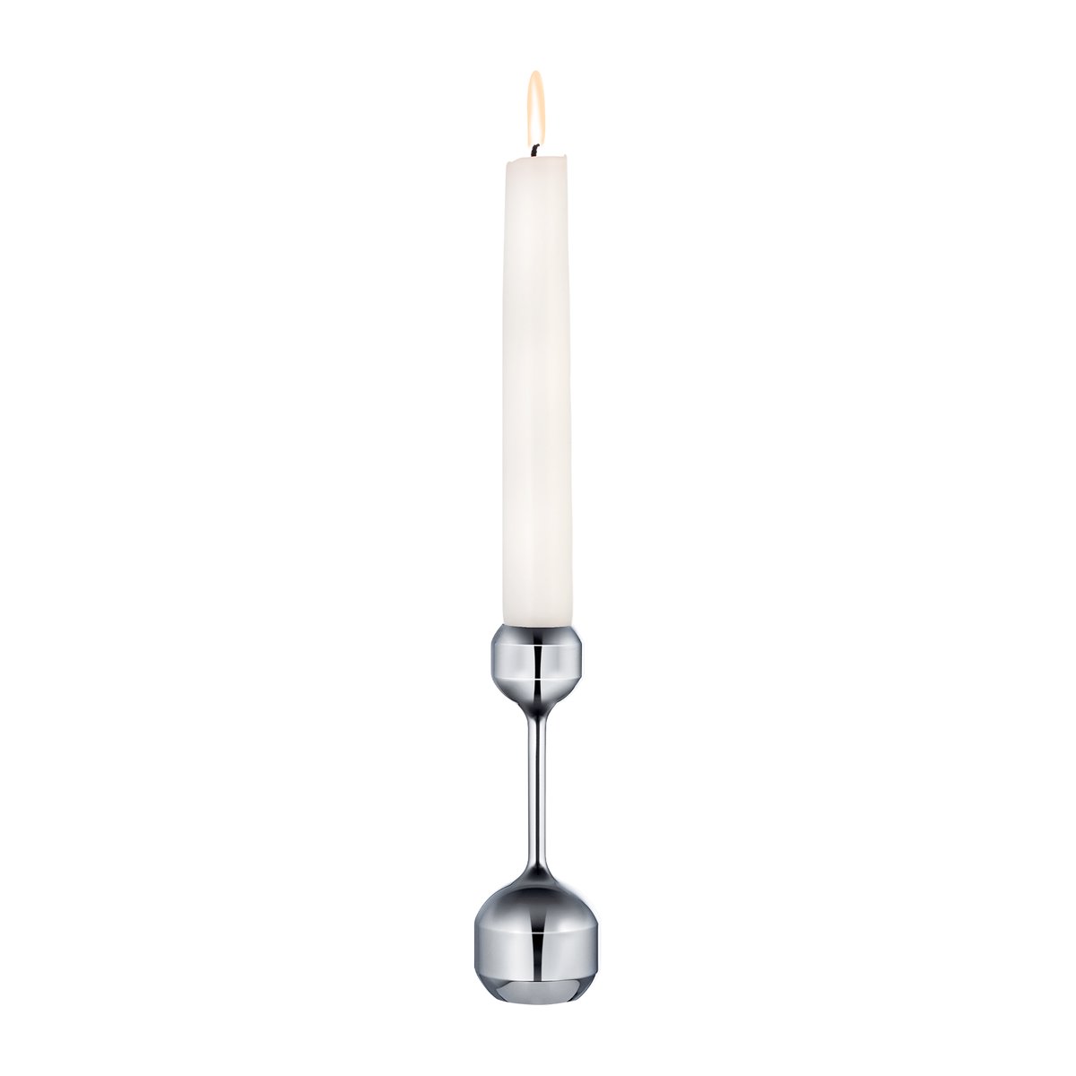 LIND DNA Silhouette candle sticks 120 Chrome | Scandinavian Design | Candle holders | Silver-coloured