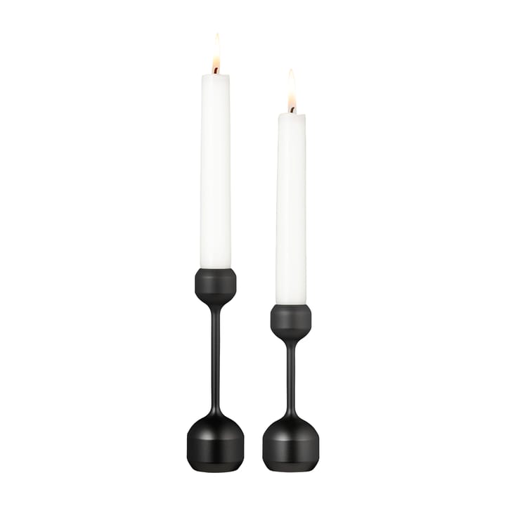 Silhouette candle sticks 2 pieces - Black - LIND DNA