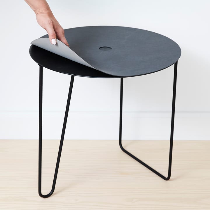 Turntable Nupo side table L, anthracite-light grey LIND DNA