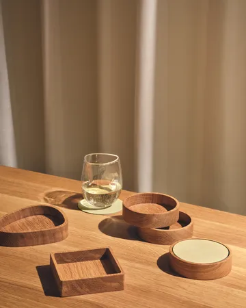 Wood Box storage for coasters - Nature-oak, square, S - LIND DNA