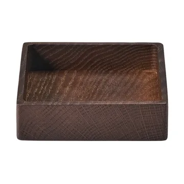 Wood Box storage for coasters - Smoked-oak, square, S - LIND DNA