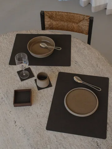 Wood Box storage for coasters - Smoked-oak, square, S - LIND DNA