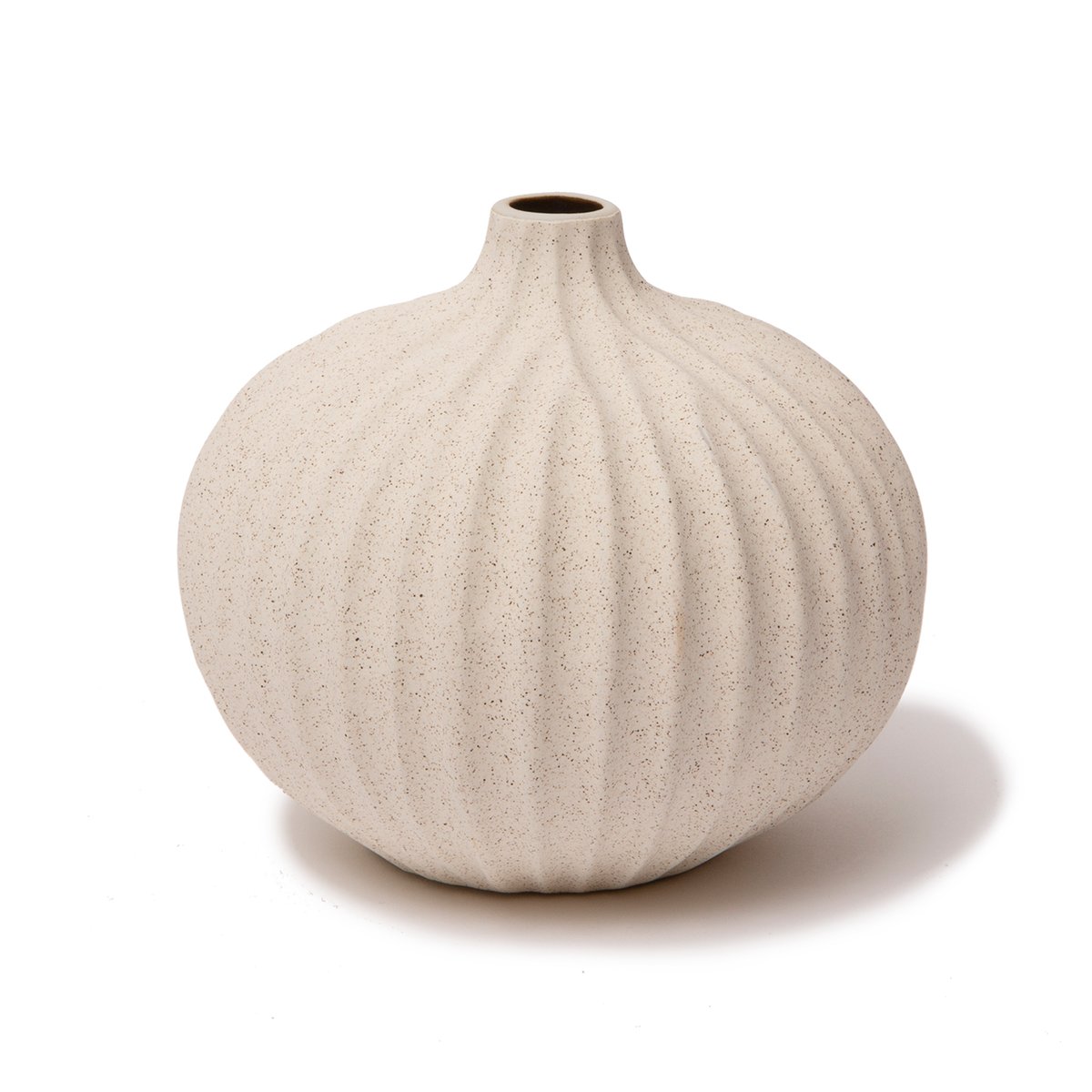 Lindform Bari vase Sand white light deep line, L | Scandinavian Design | Vases | Beige