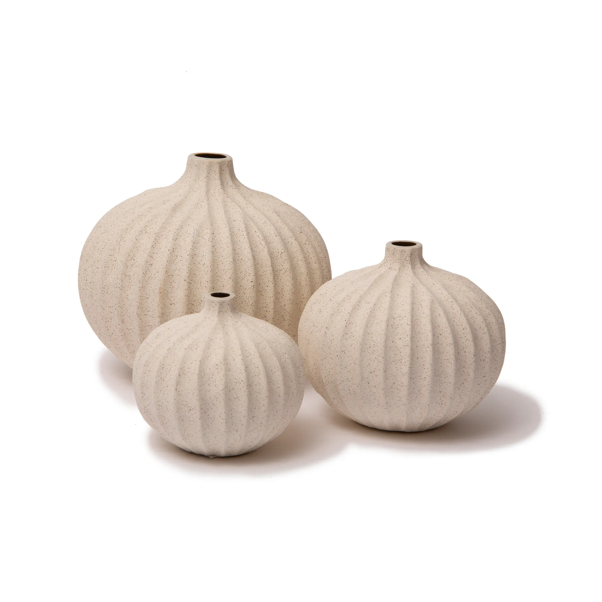 Bari vase, Sand white light deep line, S Lindform