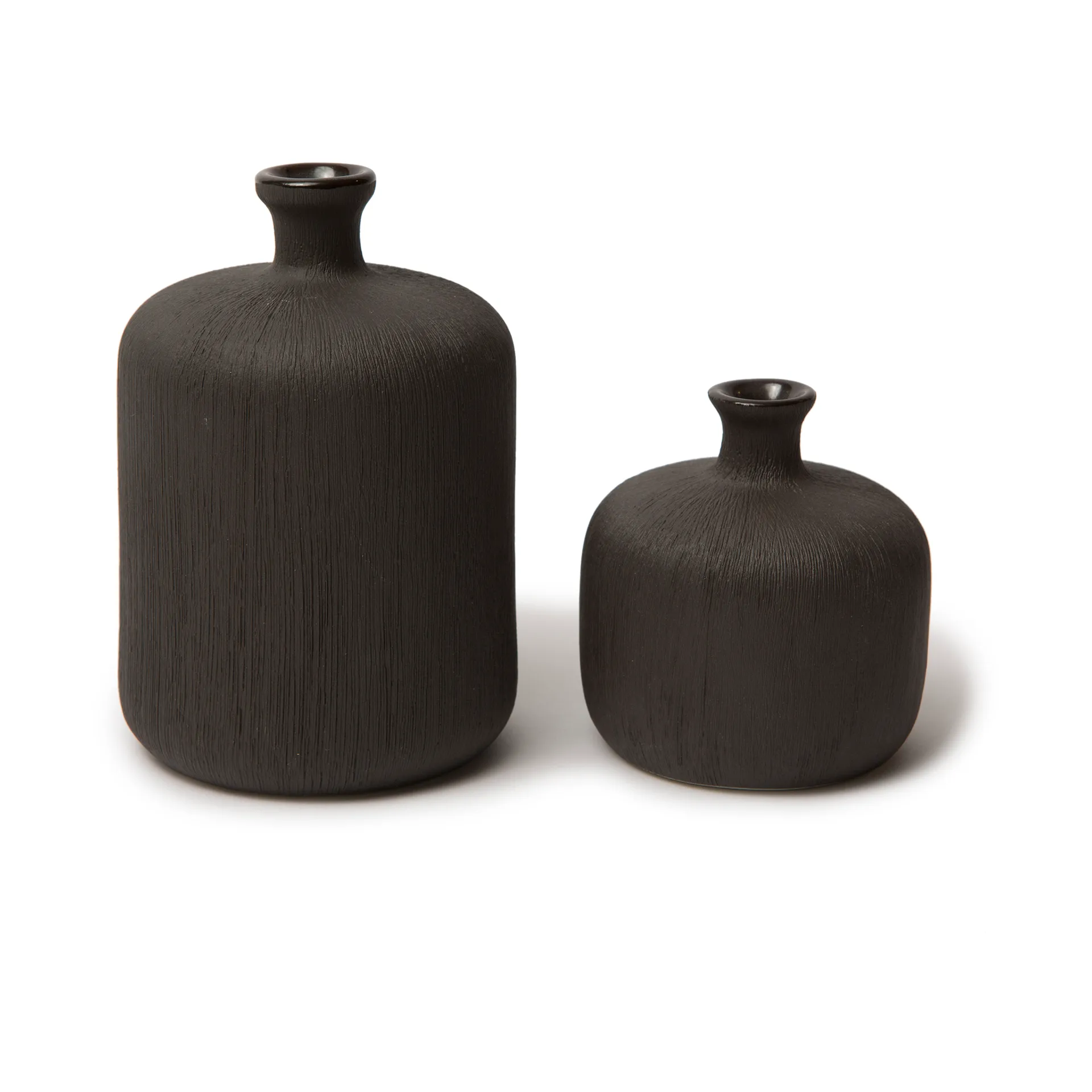 Bottle vase, Black, small Lindform