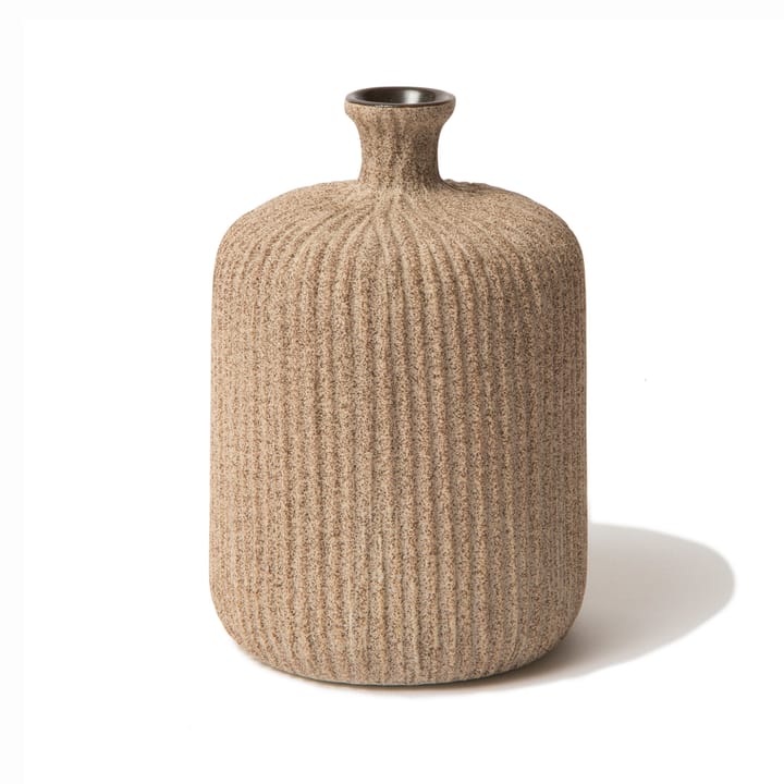 Bottle vase - Sand medium stripe, medium - Lindform