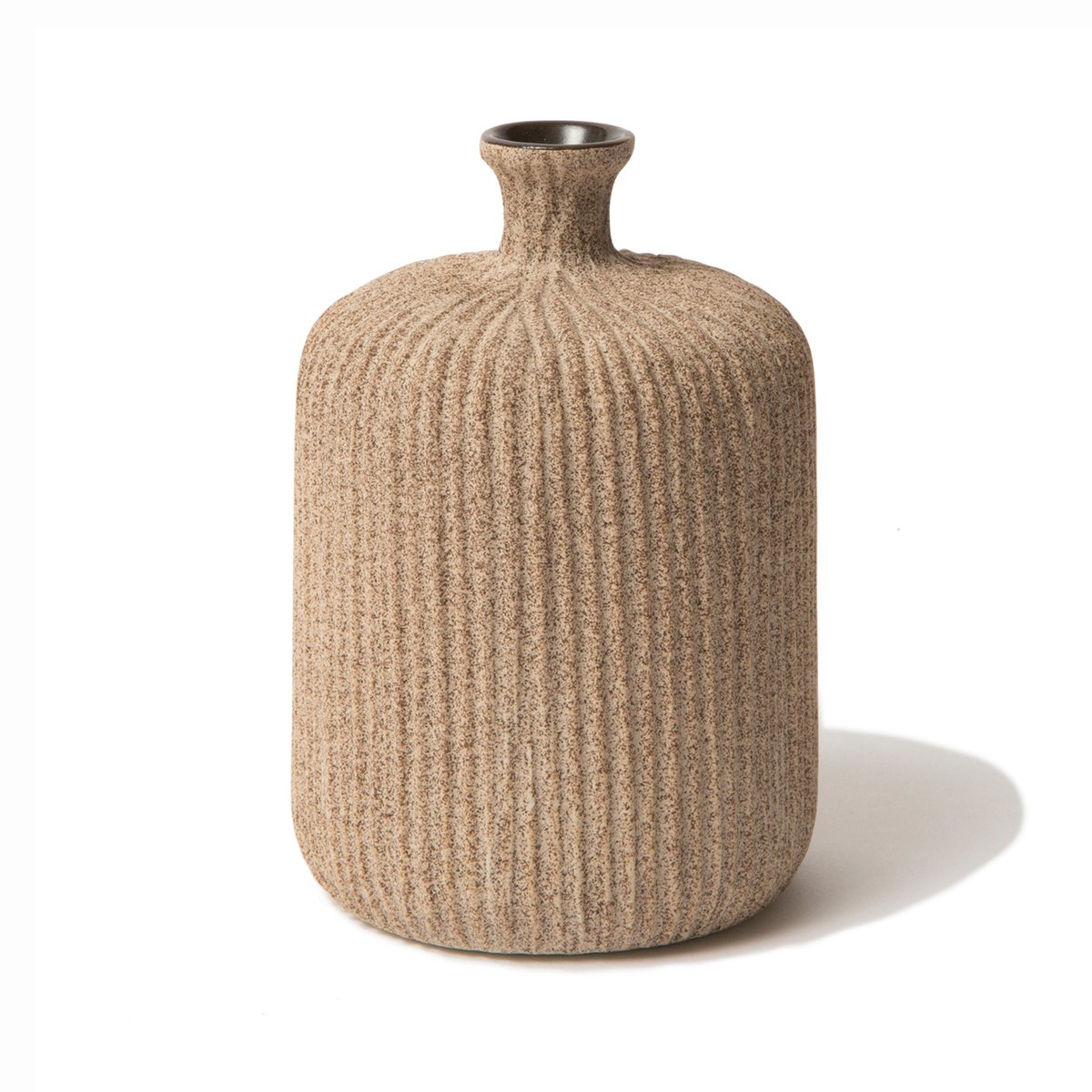 Lindform Bottle vase Sand medium stripe, medium