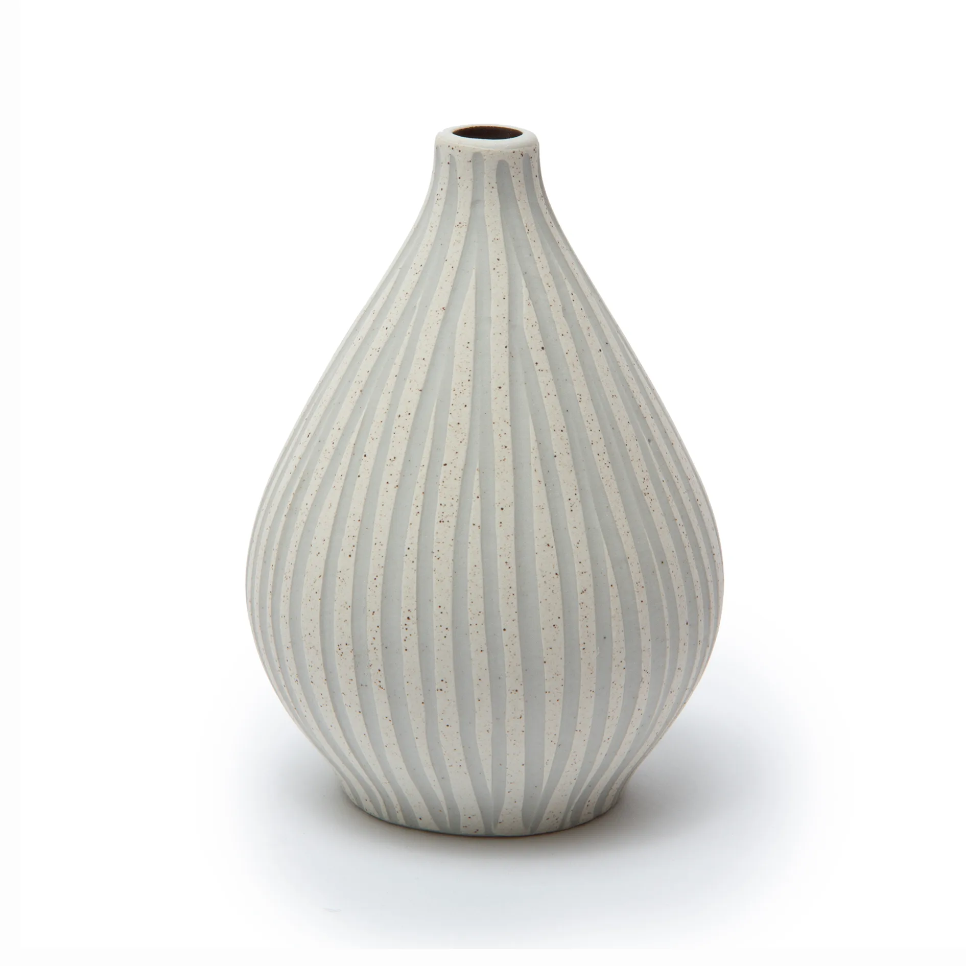 Kobe vase, Sand white stone stripe Lindform