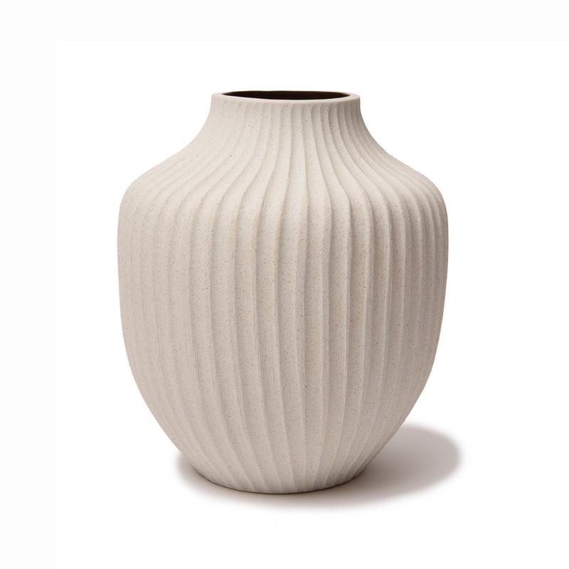Lindform Kyoto vase Sand white light deep line