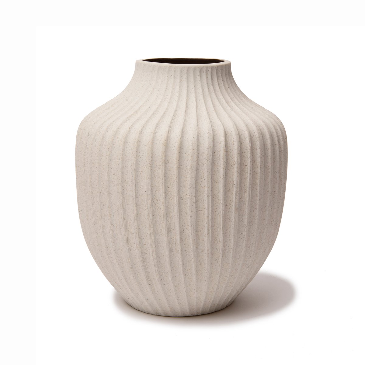 Lindform Kyoto vase Sand white light deep line | Scandinavian Design | Vases | Beige