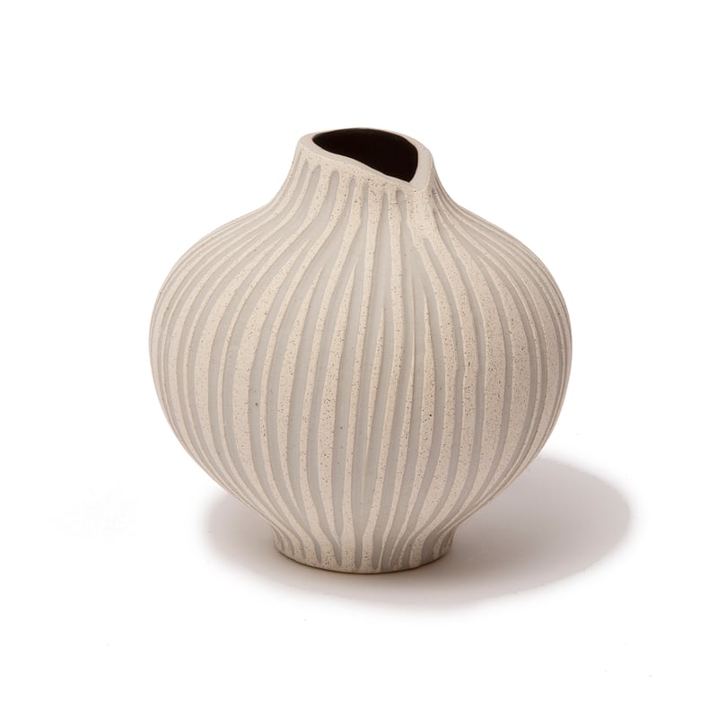 Lindform Line vase Sand white stone stripe, medium