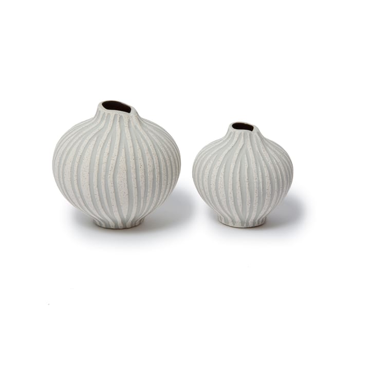 Line vase - Sand white stone stripe, small - Lindform