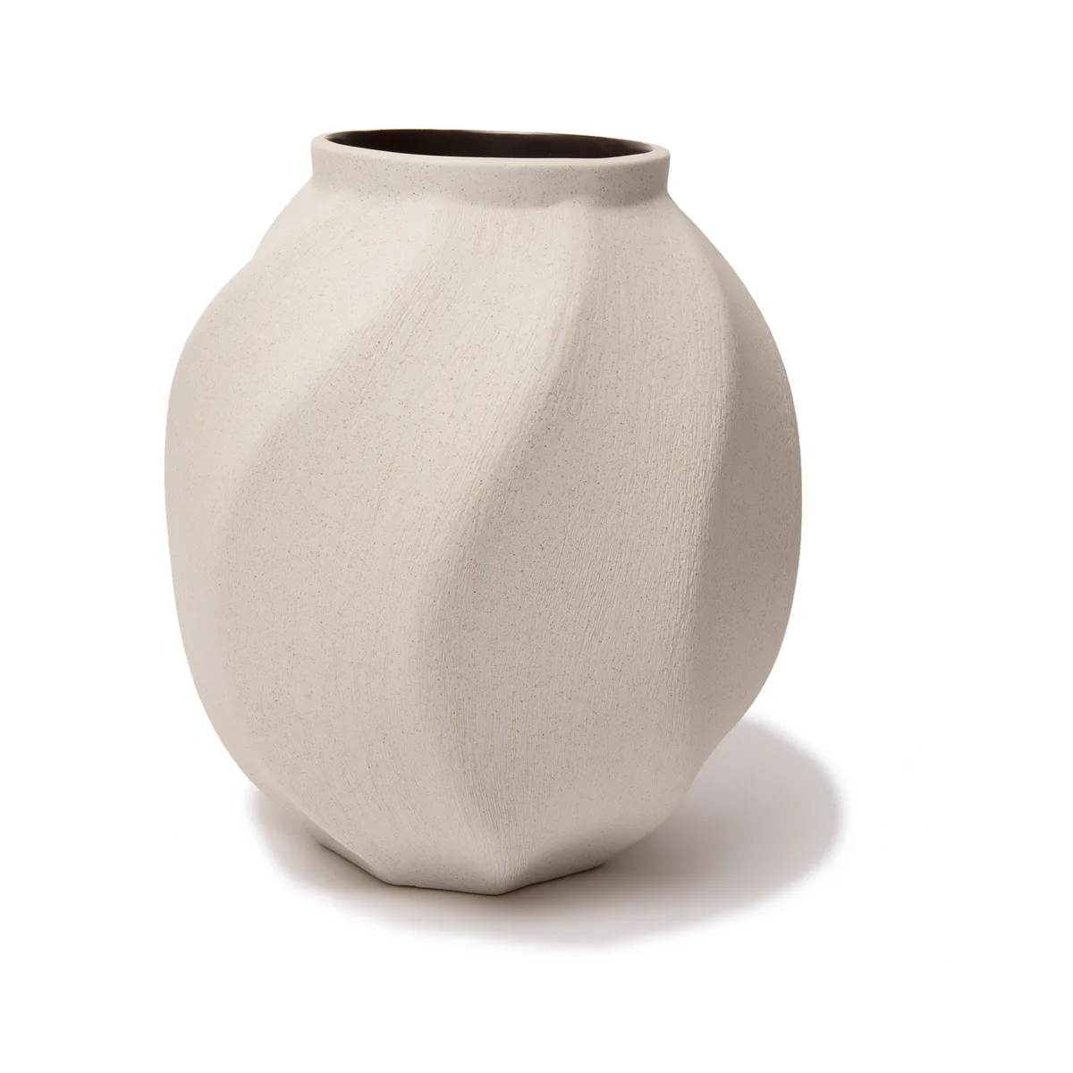 Lindform Soft wave vase Sand white light