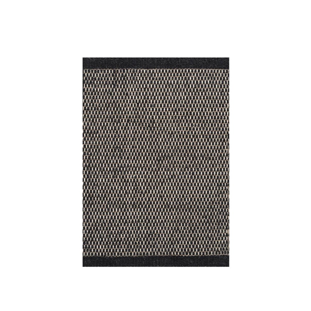 Linie Design Asko rug Black, 140x200 cm | Scandinavian Design | Wool rugs | Black