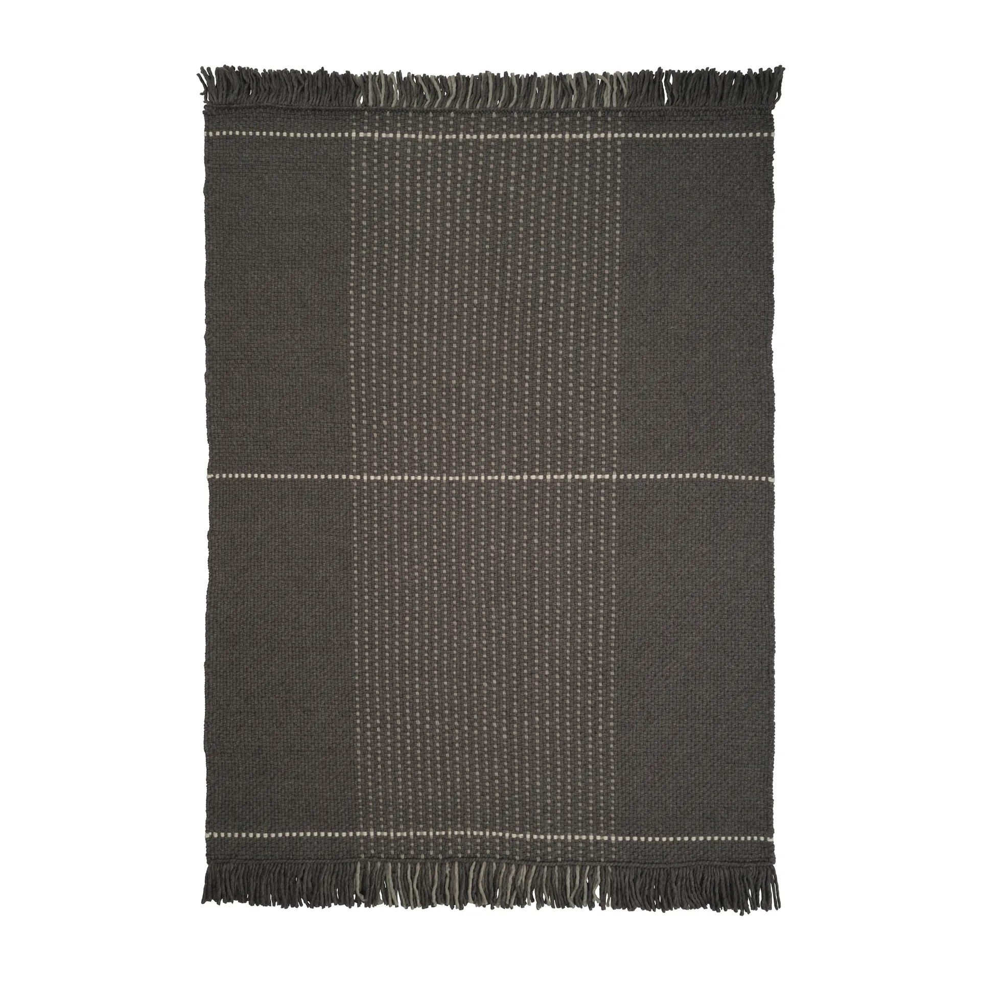 Awakened Mind wool carpet 140x200 cm, Charcoal Linie Design