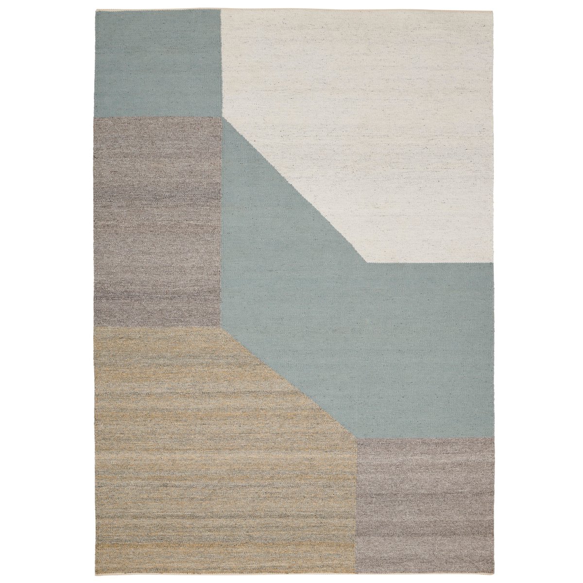 Linie Design Blocchi rug 140x200 cm Aqua | Scandinavian Design | Woven cotton rugs | Multi