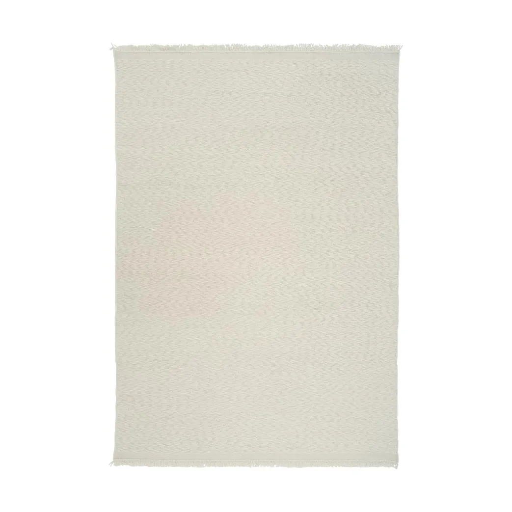 Linie Design Blonde Maze rug White, 250x350 cm | Scandinavian Design | Fringe & Deep pile rugs | White