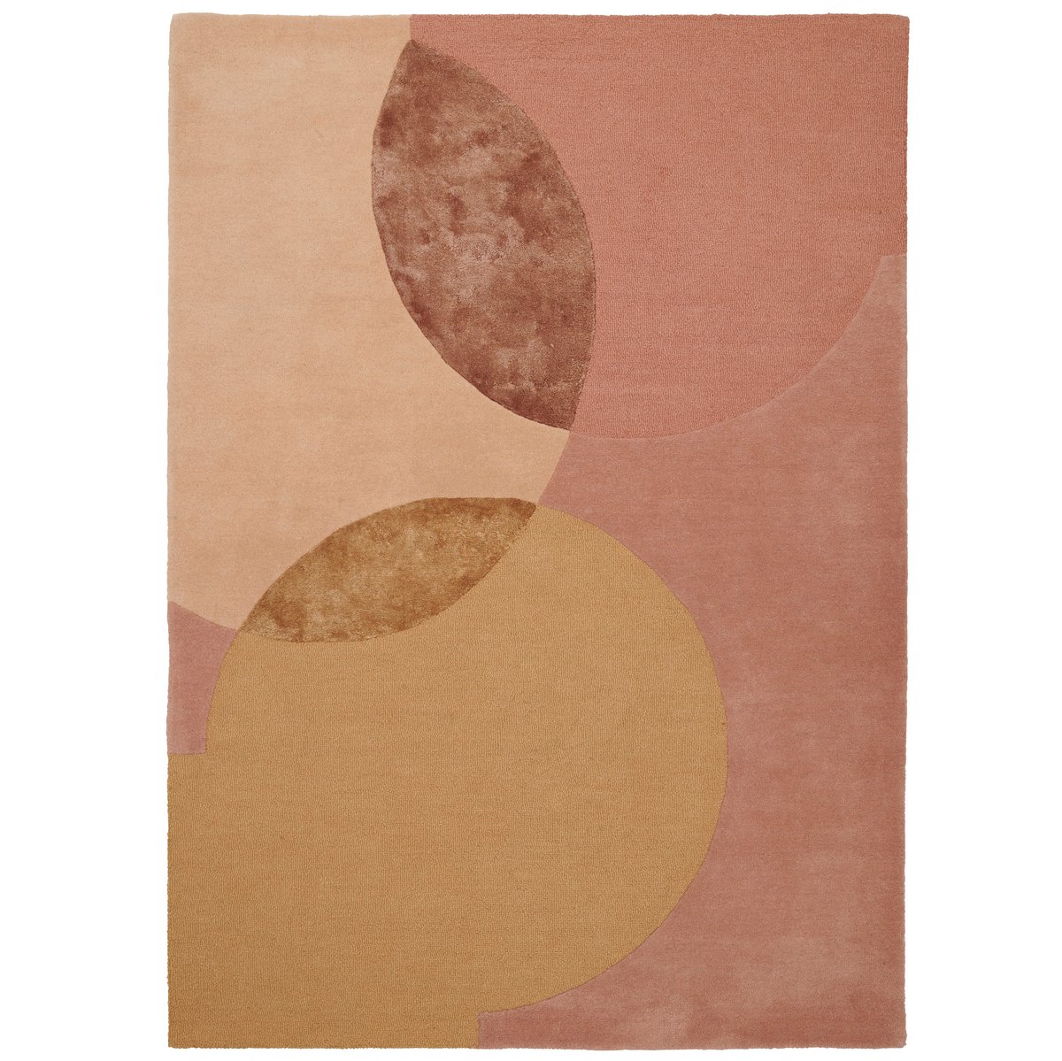 Linie Design Caldera rug 140x200 cm mustard | Scandinavian Design | Wool rugs | Pink
