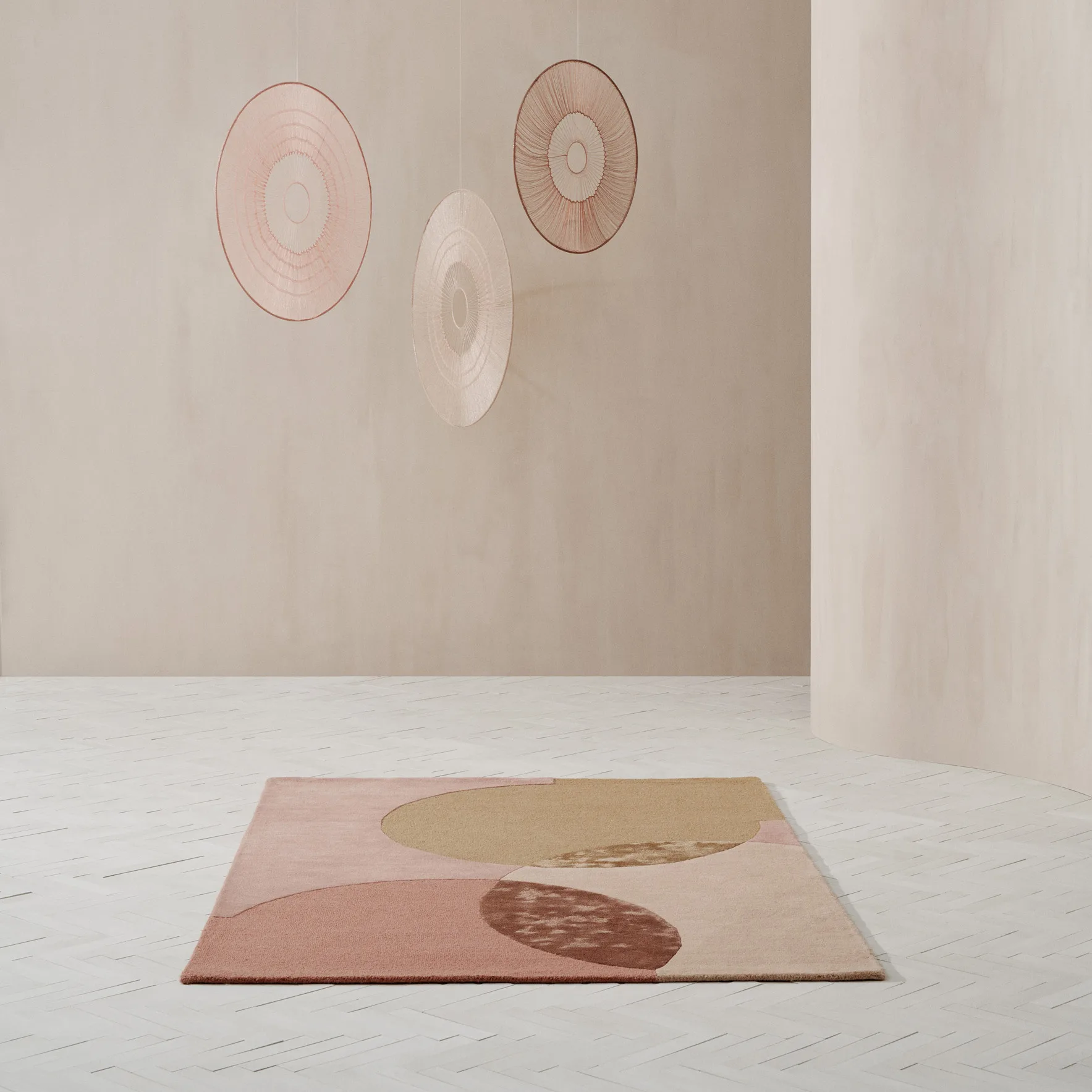 Caldera rug 200x300 cm, mustard Linie Design