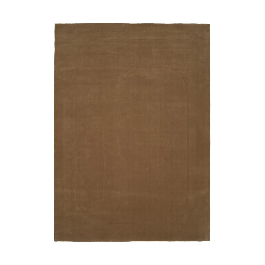 Linie Design Cursive Expanse rug Amber, 200x300 cm | Scandinavian Design | Fringe & Deep pile rugs | Brown