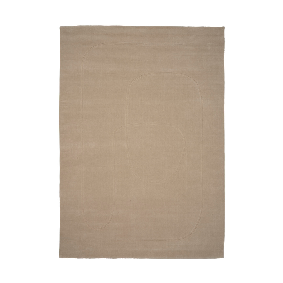 Linie Design Cursive Expanse rug Beige, 200x300 cm | Scandinavian Design | Fringe & Deep pile rugs | Beige