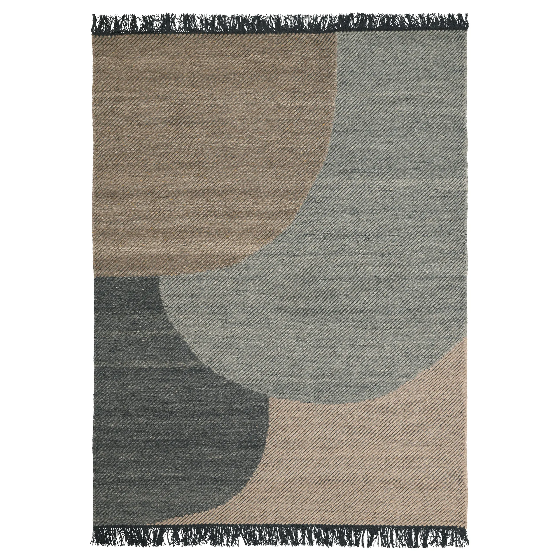 Eik wool carpet 140x200 cm, charcoal Linie Design