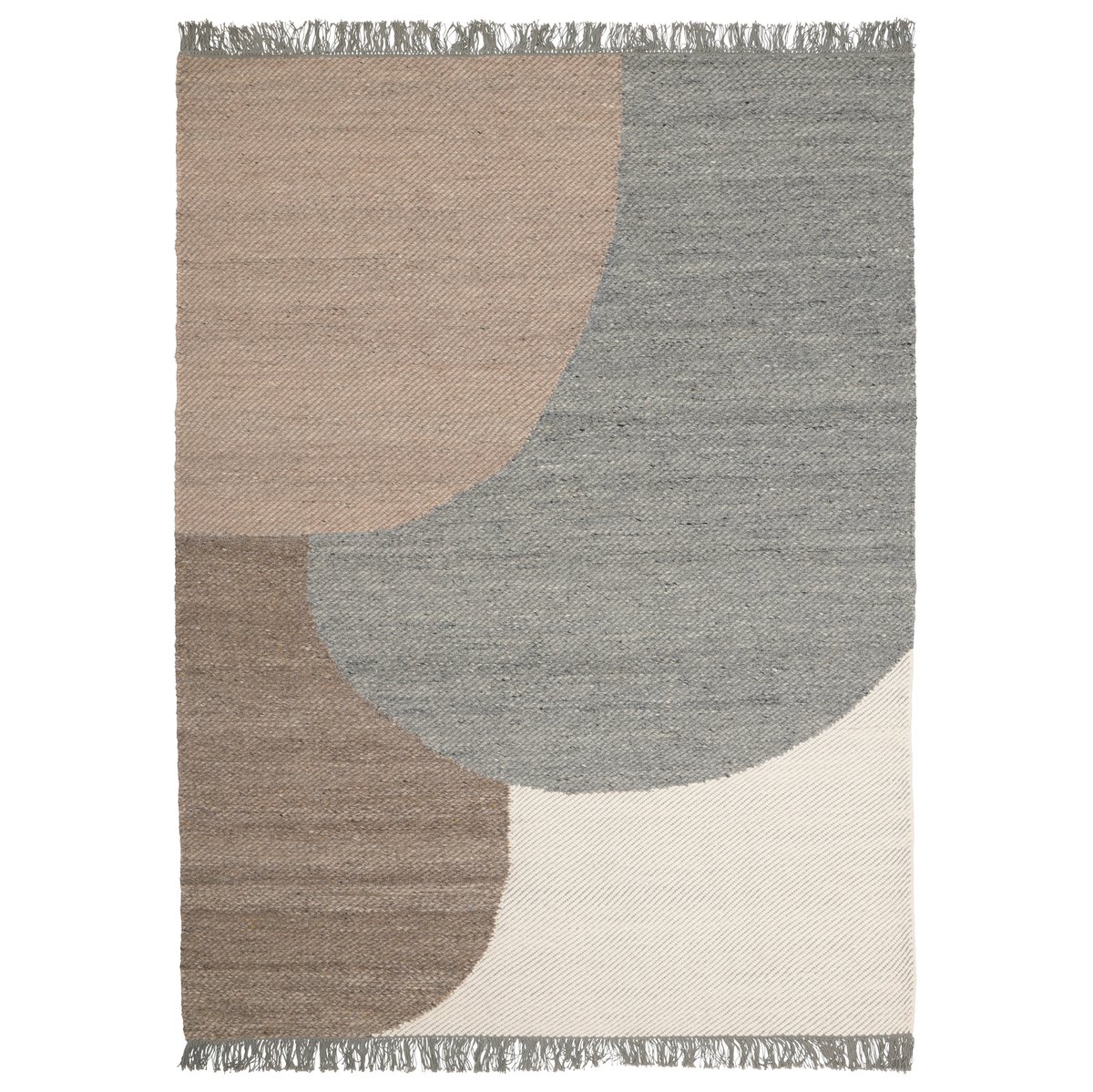 Linie Design Eik wool carpet 170x240 cm grey | Scandinavian Design | Wool rugs | Brown